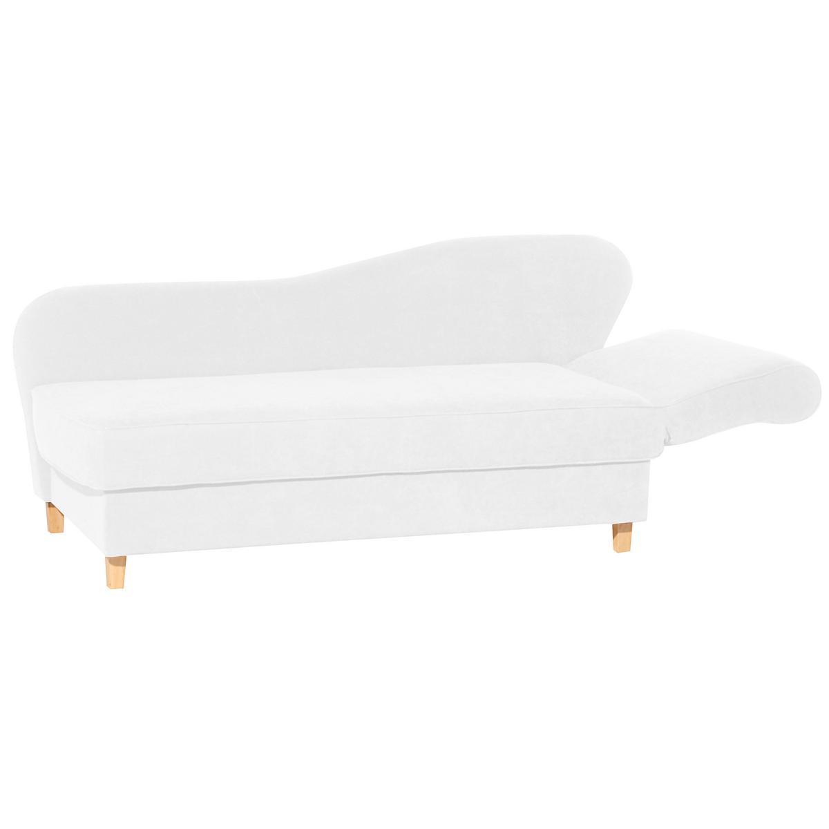 Recamiere Selma Creme Rechts mit Bettkasten+schlaffunktion - Buchefarben/Creme, Design, Textil (190/88/82cm) - Max Winzer