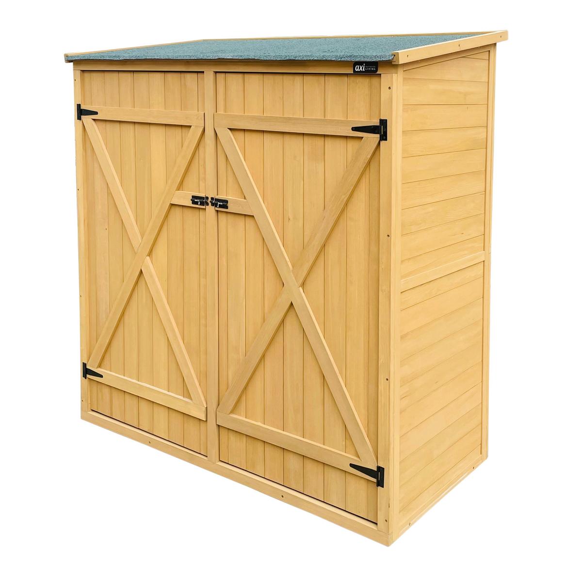 Geräteschrank Casper - Braun, Basics, Holz (149/73/164cm) - Ambia Garden