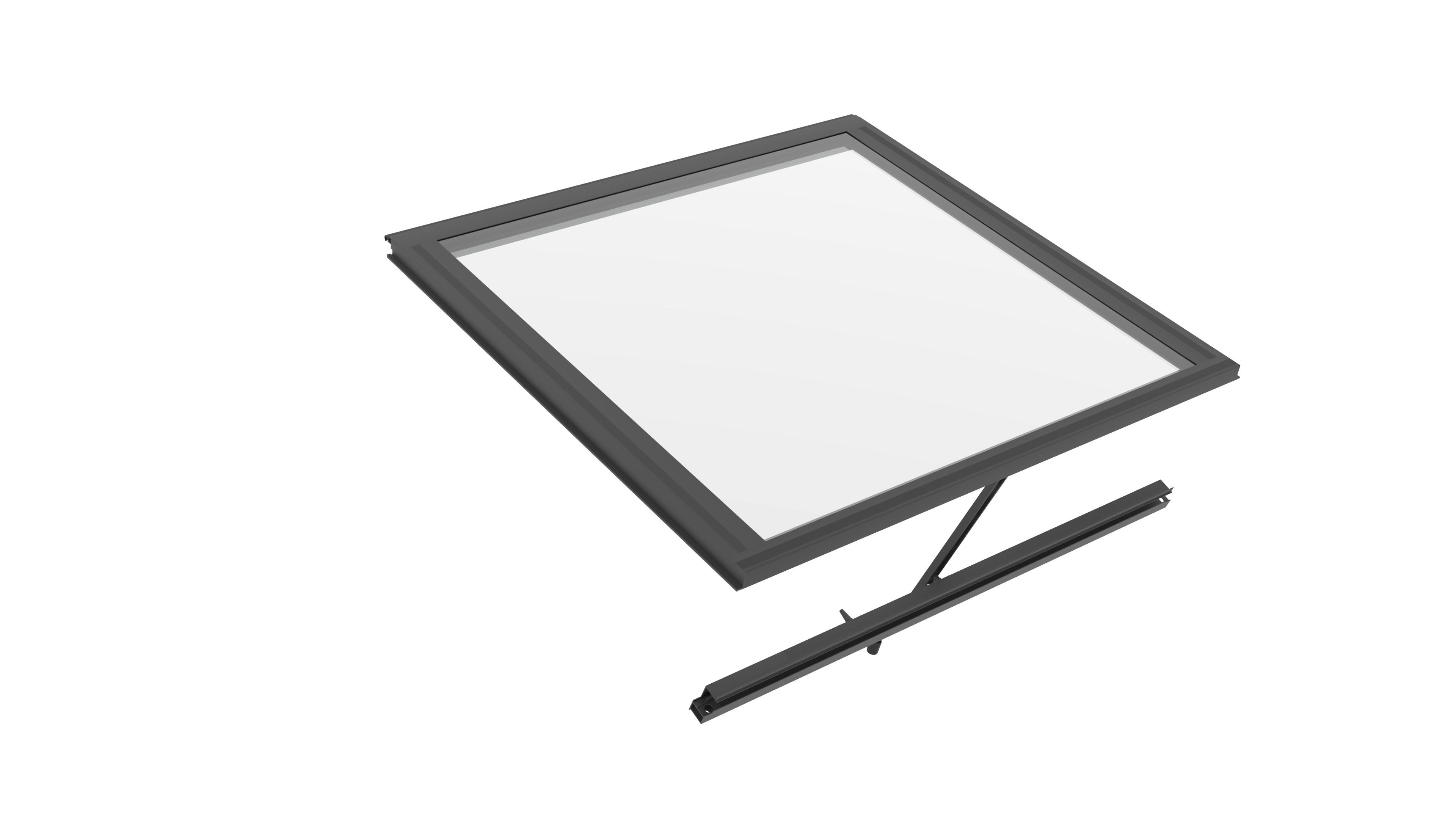 Rahmen für Dachfenster Gewächshaus in Schwarz