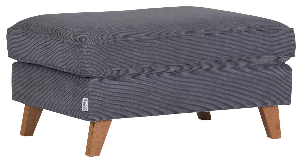 Hocker Rimini, Dunkelgrau B: 93 cm - Dunkelgrau/Buchefarben, Design, Textil (93/47/65cm) - MID.YOU