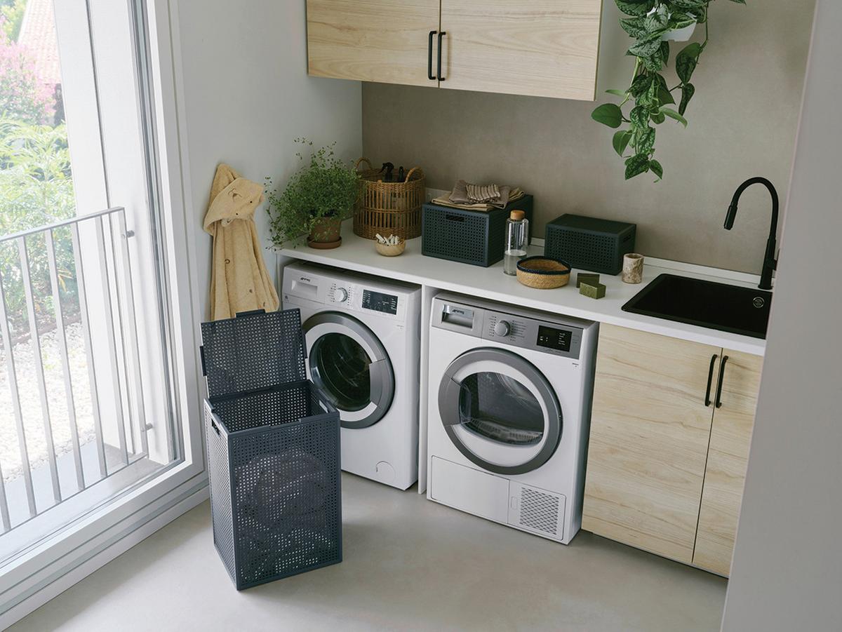 Kôš na bielizeň KAYA 60L - šedomodrá, Basics, plast (38/58.5/29cm) - Curver