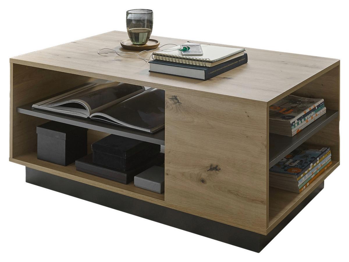 Couchtisch Grau/Eiche Artisan B: 100 cm - Eiche Artisan/Grau, Design, Holzwerkstoff (100/46/60cm) - MID.YOU