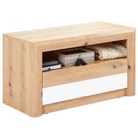 Garderobenbank Kashmir New B: 84 Cm Lade + Fach, Eiche Dekor - Eichefarben/Weiß, MODERN (84/47/41cm) - James Wood