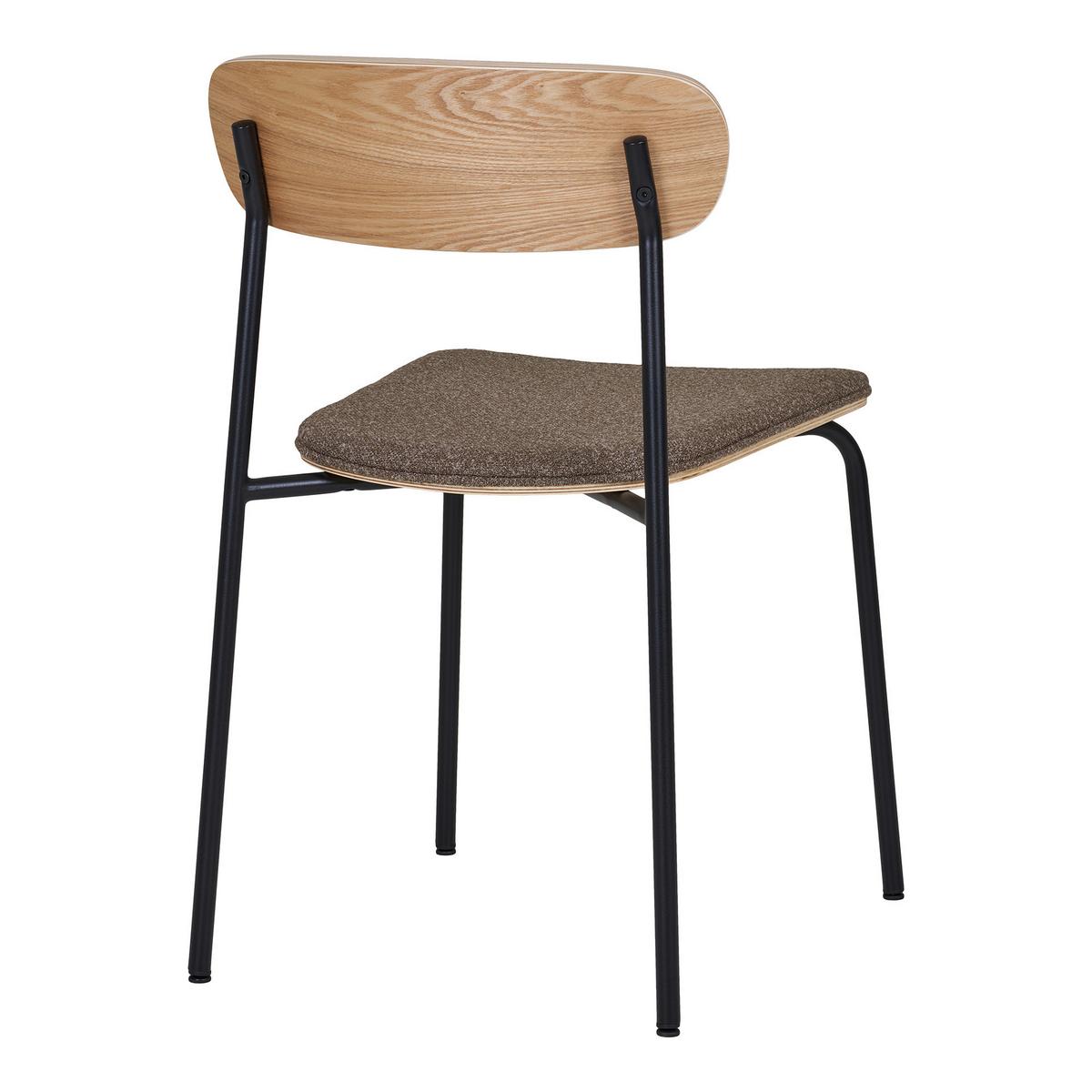 Stuhl-Set Estepona Graubraun B: 47 cm - Eschefarben/Graubraun, MODERN, Holz/Textil (47/77/51cm) - MID.YOU
