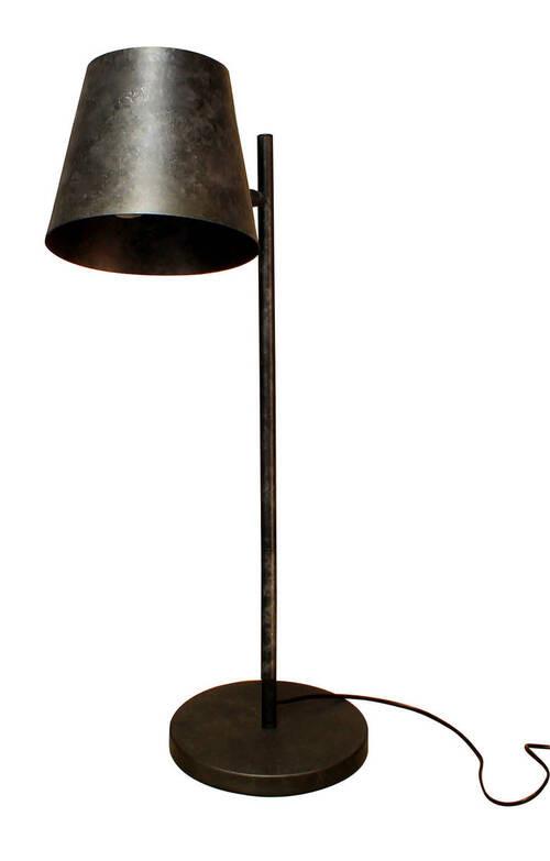 Tischlampe Colt Dunkelgrau Mit  Schnurschalter - Grau, Design, Metall (55/18/33cm)