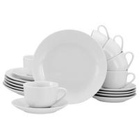 Kaffeeservice Luna 18--Teilig., Weiß - Weiß, Basics, Keramik - Creatable