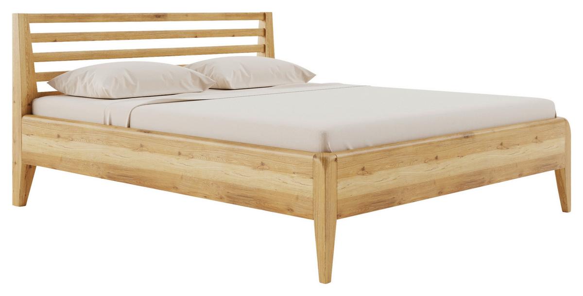 Bett Lisa Naturfarben /Wildeiche 160x200cm - Wildeiche/Naturfarben, MODERN, Holz (160/200cm) - MID.YOU