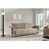 Schlafsofa Norman Beige B: 252cm - Beige/Schwarz, Design, Textil (252/93/167cm) - Livetastic