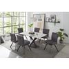 Esstisch Ventura 180x90cm Marmoroptik - Schwarz/Weiß, MODERN, Keramik/Metall (180/75/90cm) - MID.YOU