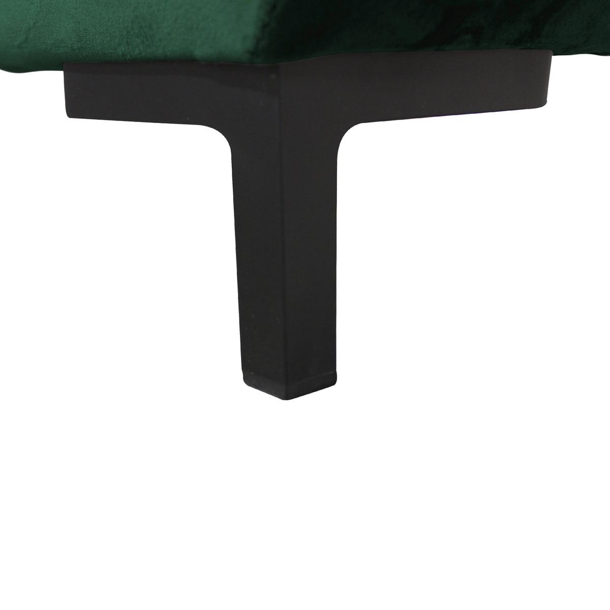 Ecksofa mit Schlaffunktion Bello Ottomane Rechts Grün - Schwarz/Grün, Design, Textil (277/187cm) - Livetastic
