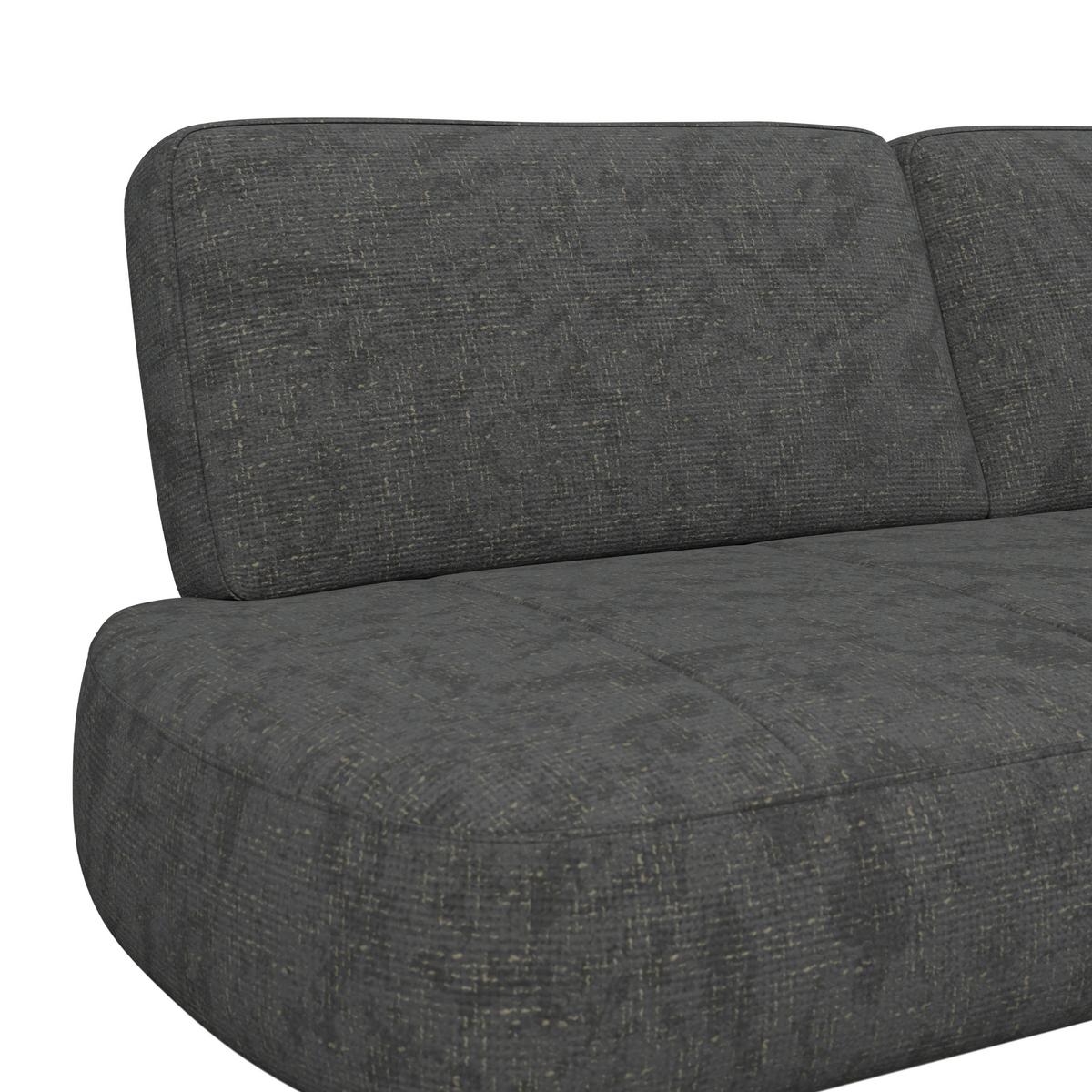 Sitzbank schwarz/Metallbeine Ulmo B: 162 cm - Schwarz, MODERN, Textil/Metall (162/83/71cm)