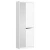 Garderobenschrank Turino Alpinweiss/Grau B: 65 cm - Dunkelgrau/Eichefarben, MODERN, Holzwerkstoff (65/196,5/40cm)