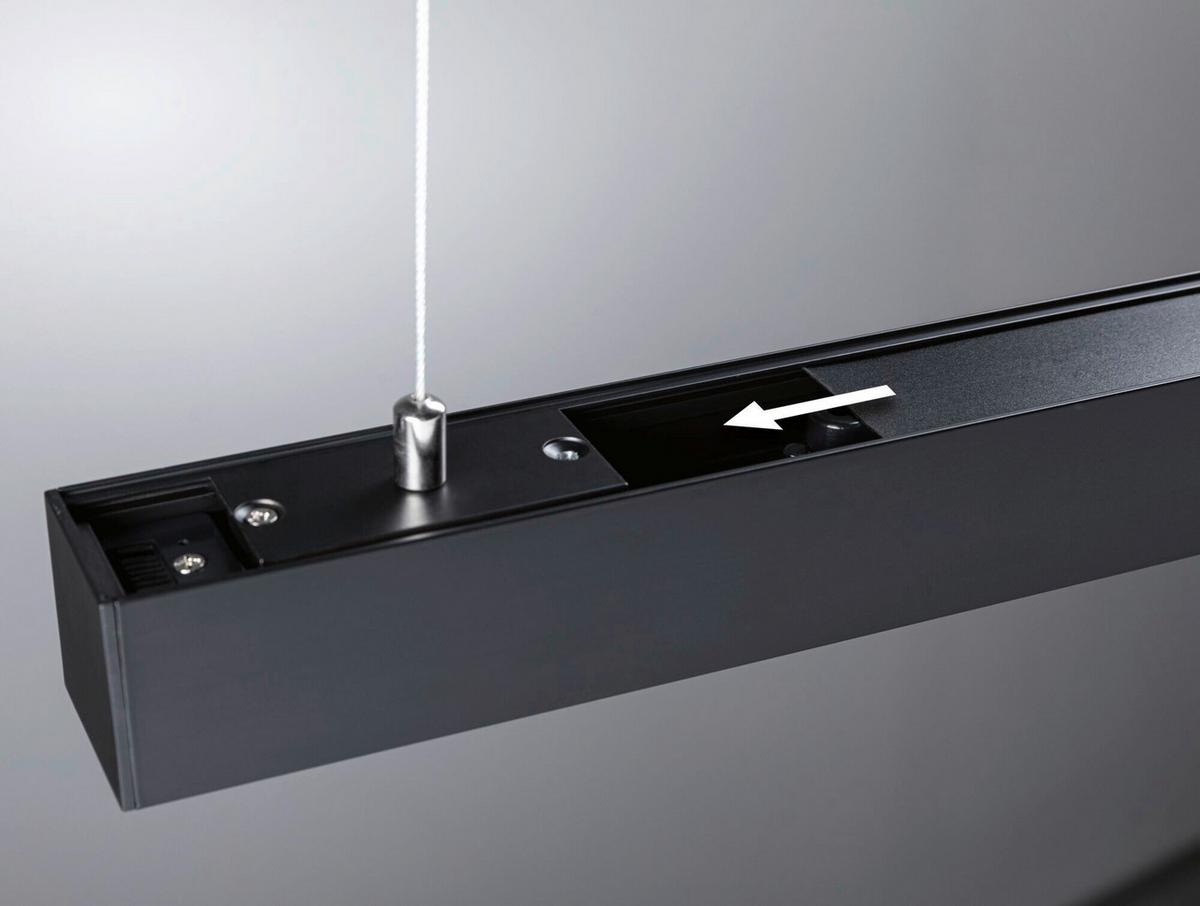 Schienensystem-abdeckschiene Linion Schwarz B: 3,6 Cm - Schwarz, Basics, Kunststoff (100/3,6/0,1cm) - Paulmann