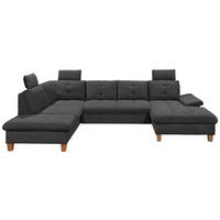 Wohnlandschaft Ascot Anthrazit U: 220x324x170 cm - Eichefarben/Anthrazit, KONVENTIONELL, Textil (220/324/170cm) - MID.YOU