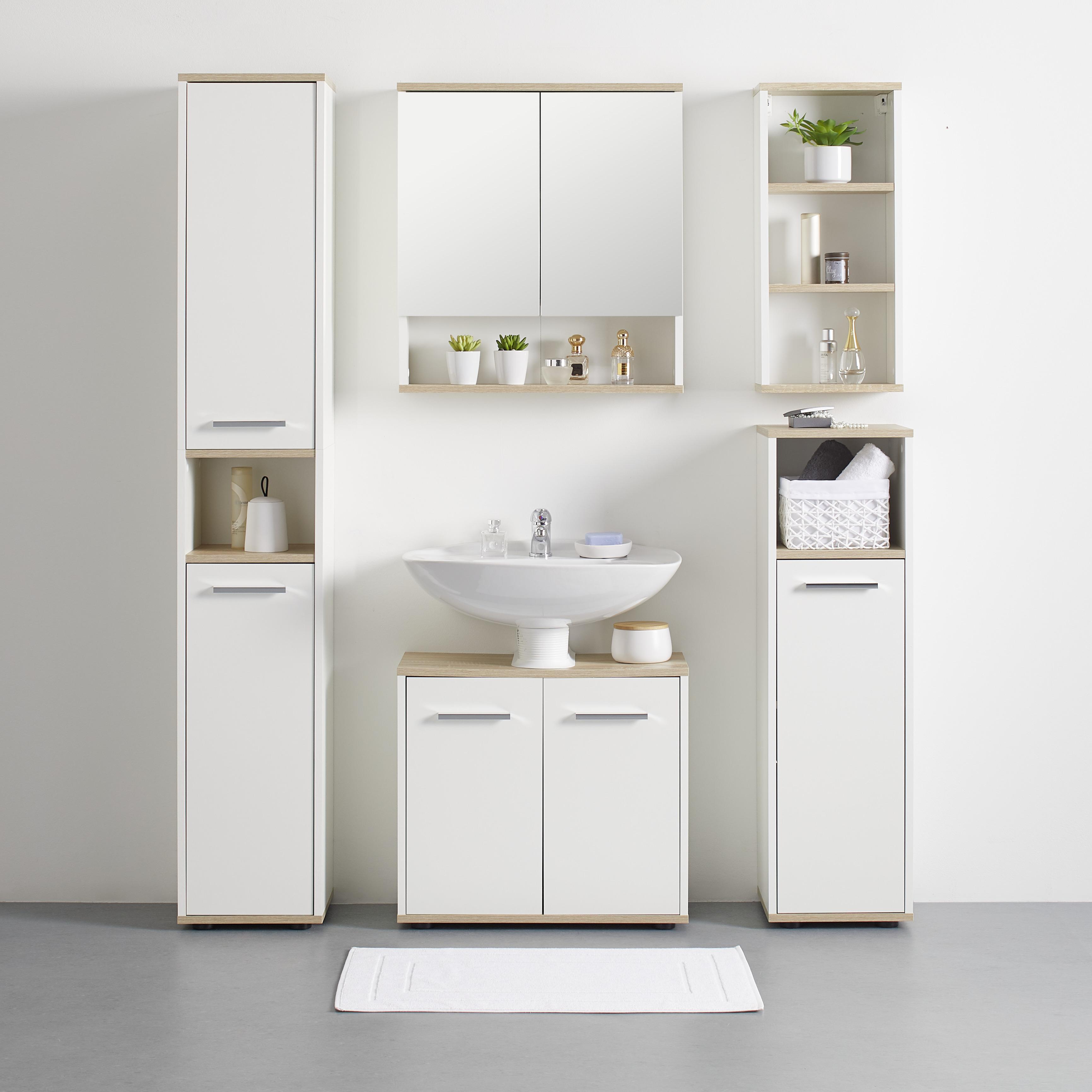 Spiegelschrank YASMIN Weiß 30 cm Breite