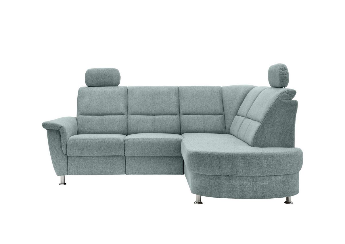 Ecksofa mit Stauraum Parole Mintgrün Chenille - Chromfarben/Mintgrün, KONVENTIONELL, Textil (231/184cm) - Livetastic