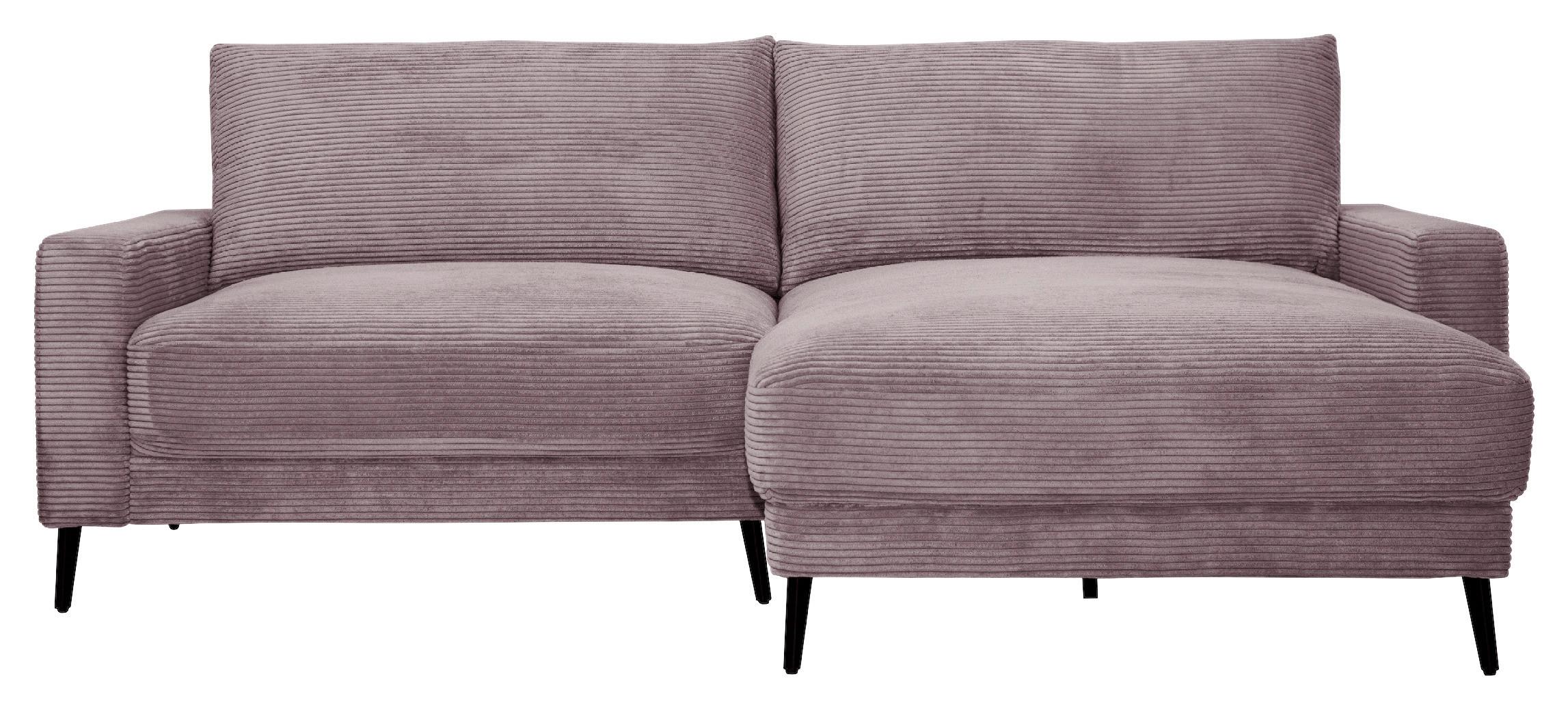 Univerzálna sedačka CORA, staroružový menčester - čierna/staroružová, Modern, kov/drevo (223/86/161cm) - Mömax