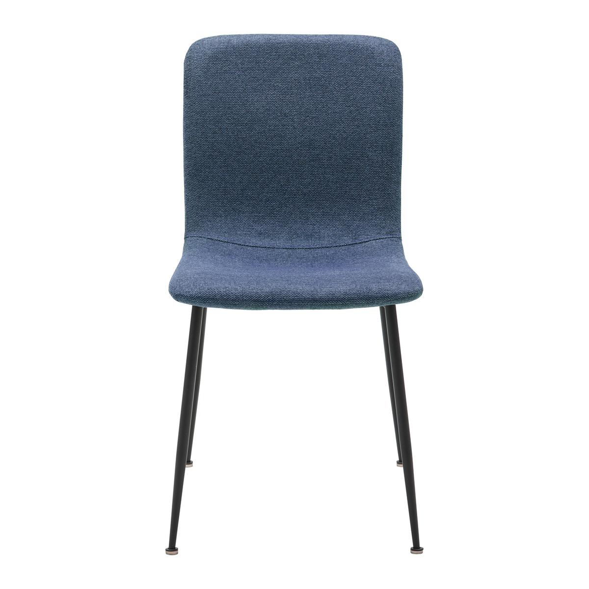 Jídelní židle NELE modrá - modrá/černá, Moderní, kov/dřevo (43/83/56cm) - P & B