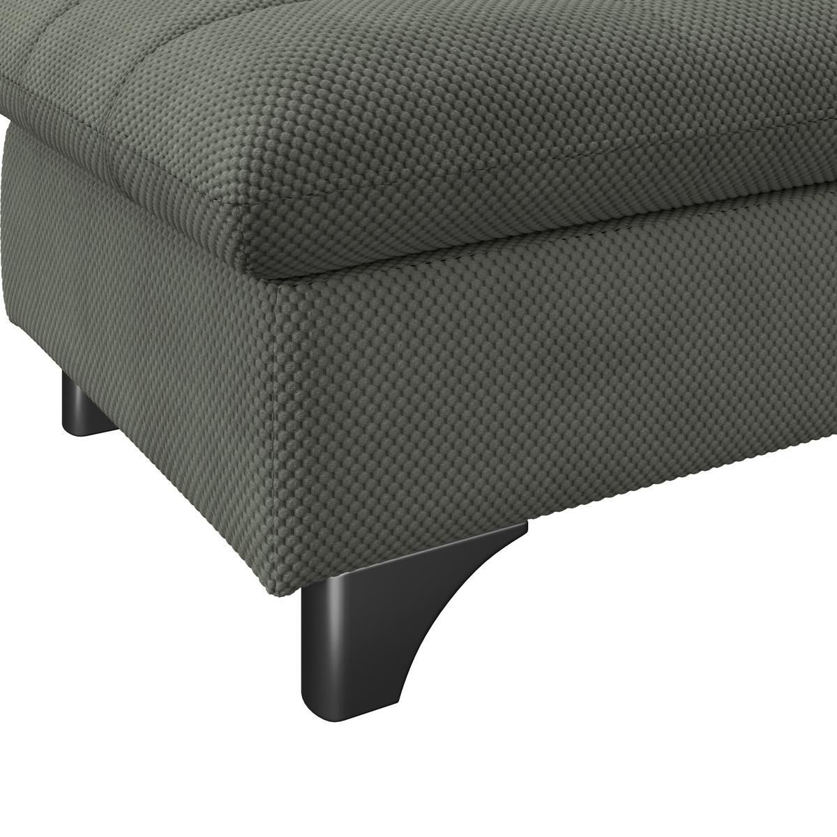 Hocker Gemini Grün, B:108cm - Chromfarben/Grün, KONVENTIONELL, Textil (108/46/108cm)