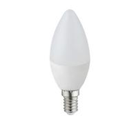 LED žiarovka E14, 4,9W, 230V - opálová, plast (3.7/10cm)