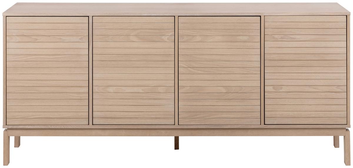 Široká komoda LINLEY dyha - biela/farba duba, Design, drevo/kompozitné drevo (180/80/40cm) - Livetastic