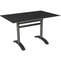 Gartentisch Klappbar Acaplan Metall/Holzwerkstoff L: 120 cm - Anthrazit/Grau, Basics, Holzwerkstoff/Metall (120/80/72cm) - Gardenson