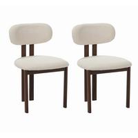 STUHL-SET Elfenbein B: 50cm - Elfenbein, MODERN, Textil/Metall (50/80/52cm) - Livetastic