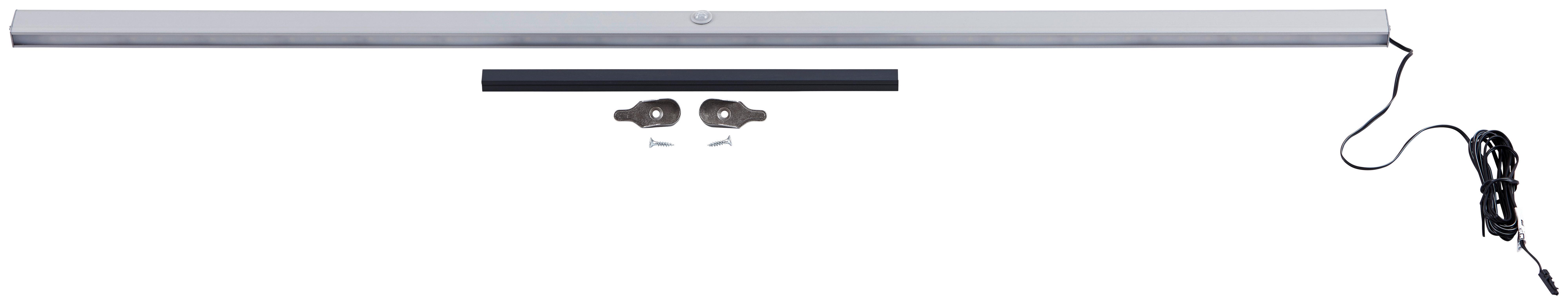 Kleiderstange Unit L: 87,1 cm Alufarben mit LED-Beleuchtung - Alufarben, MODERN, Metall (87,1cm) - Ondega
