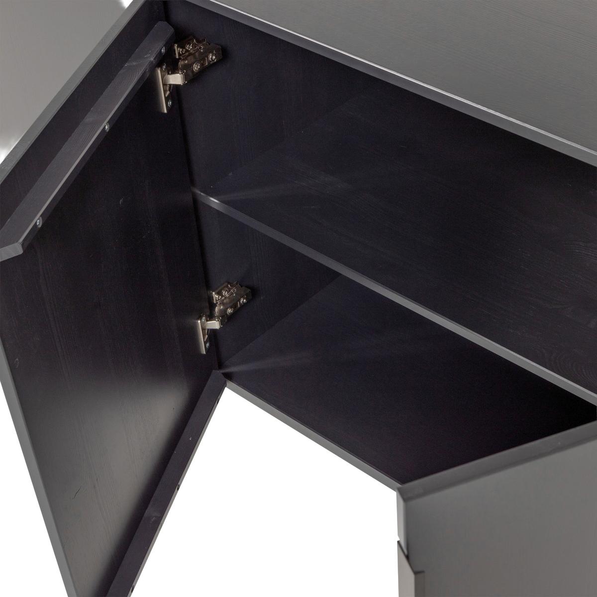 Sideboard Gunnar Schwarz B: 201 Cm - Schwarz, Design, Holz (201/85/44cm) - Livetastic