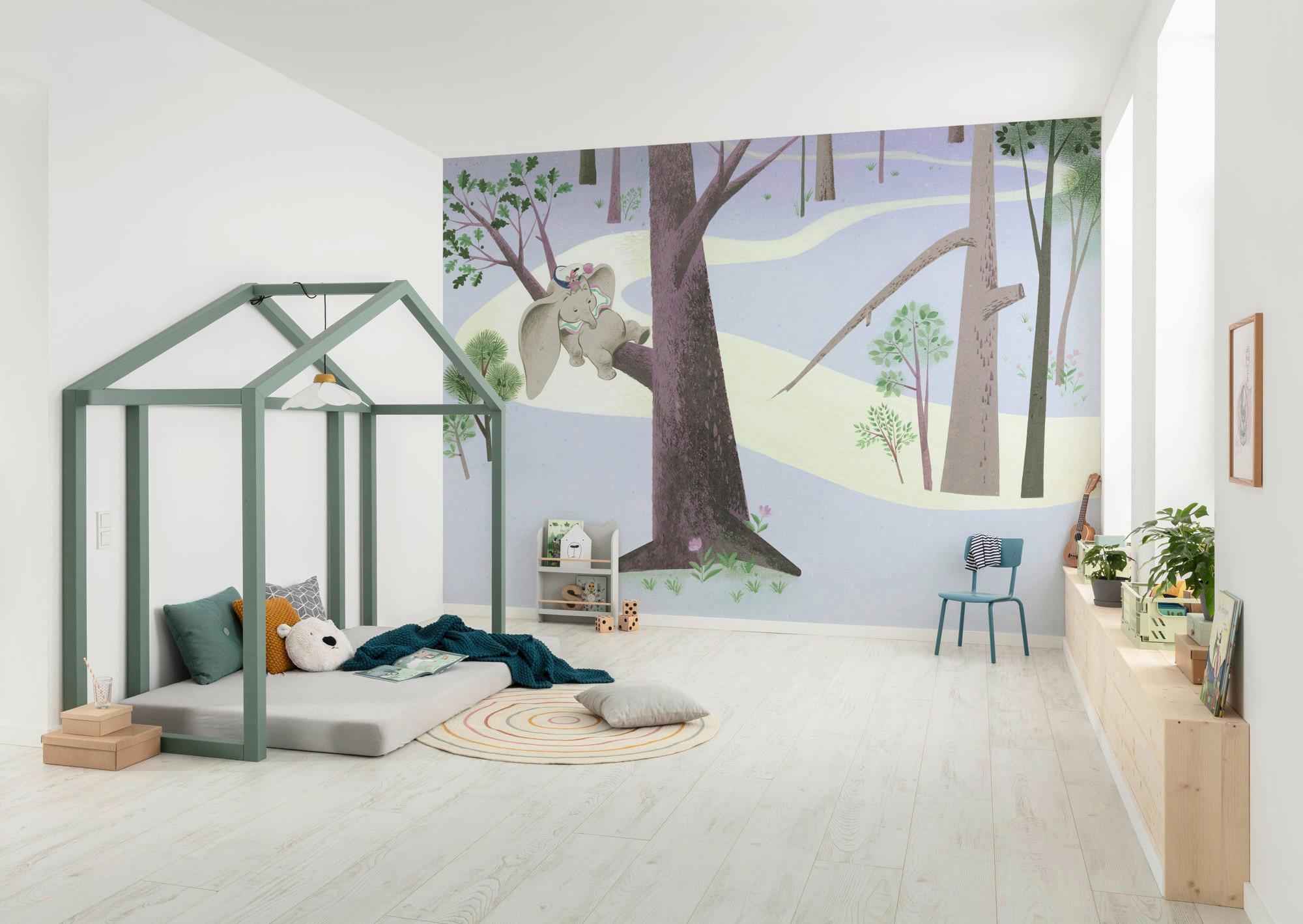 Fototapete Dumbo Sleep On Tree - Multicolor, Trend, Papier (400/280cm)