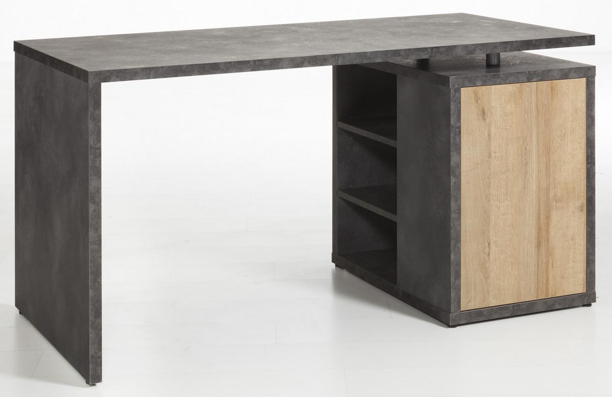 Íróasztal Core 140/69cm - tölgyfa színű/antracit, Modern, faalapú anyag (140/69/73,2cm) - Livetastic