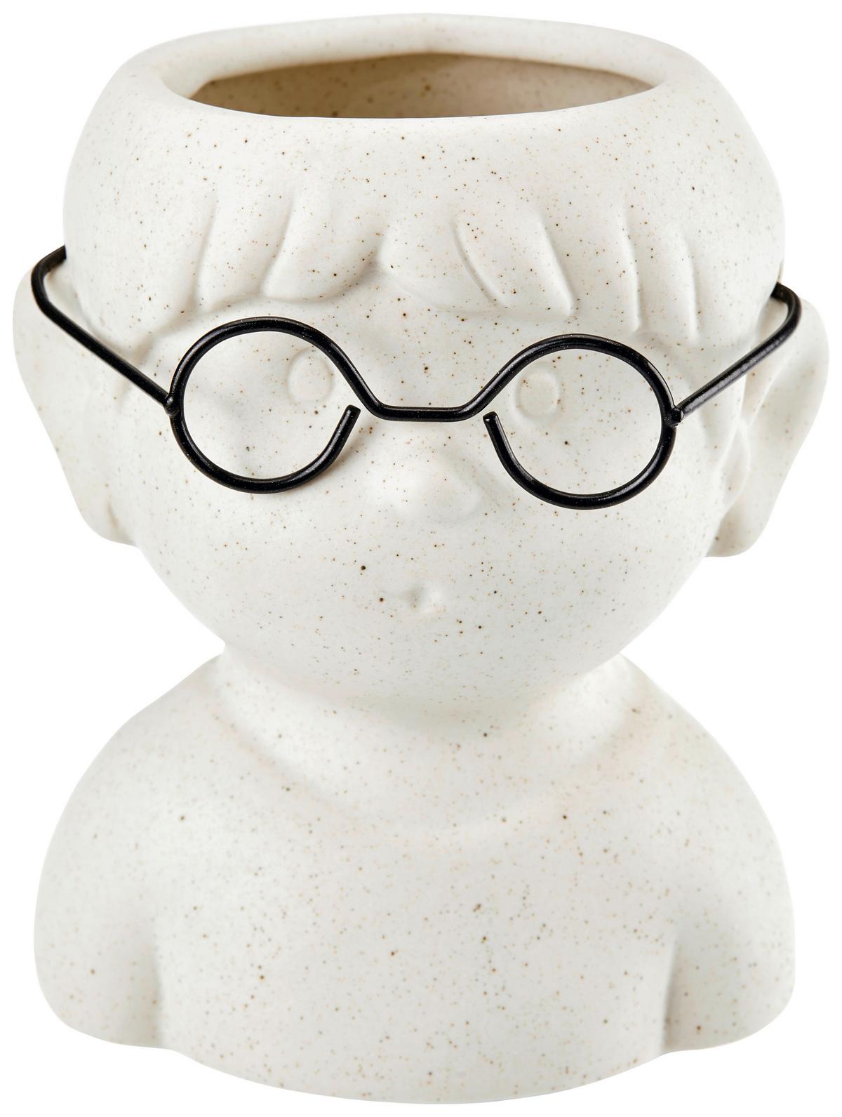 Vase Haviva Keramik Grau/Schwarz H: 11,5 cm - Schwarz/Grau, KONVENTIONELL, Keramik/Metall (9,5/8,5/11,5cm) - Luca Bessoni