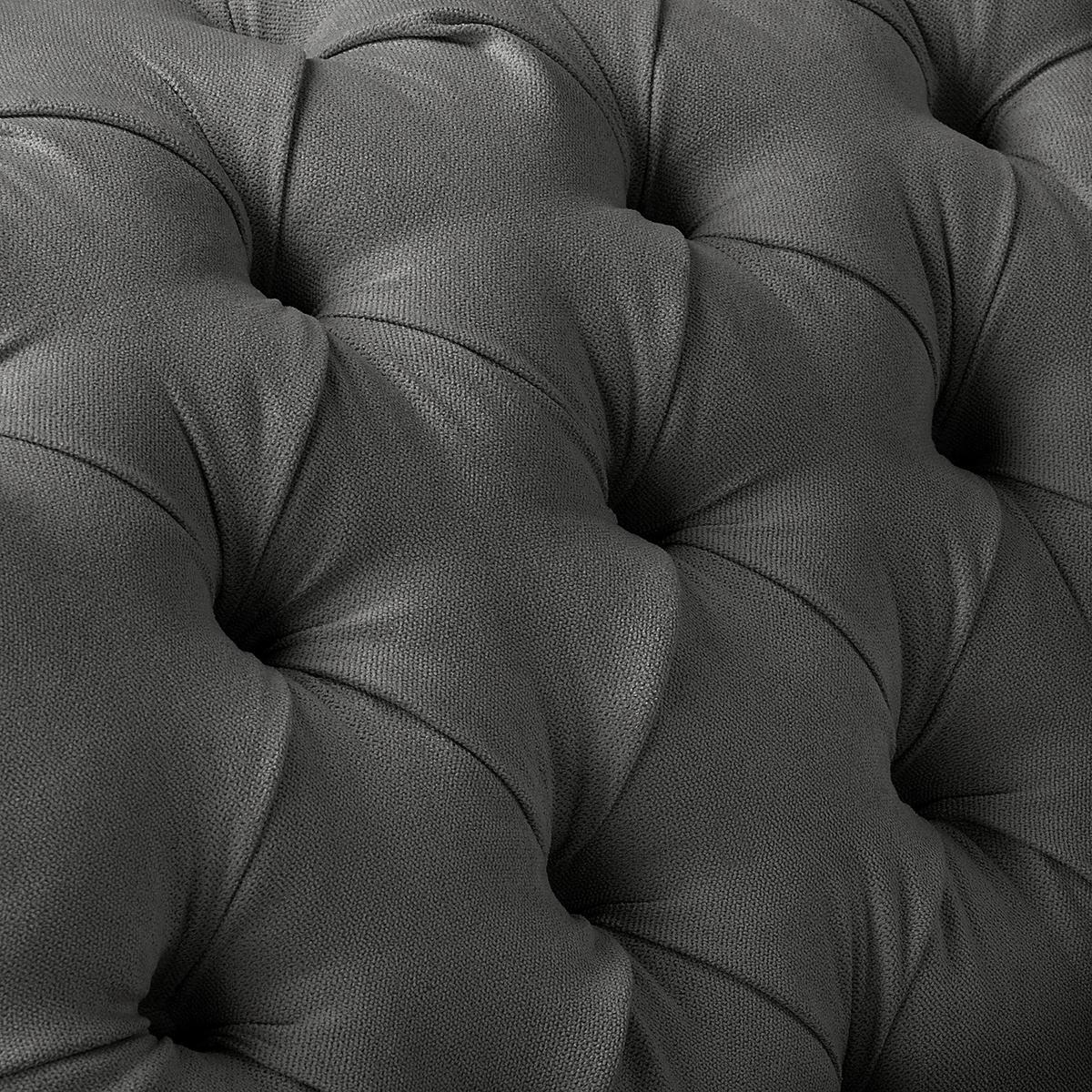 Récamiere Pako Dunkelgrau B: 185cm - Dunkelgrau/Braun, Design, Textil (185/93/75cm) - Livetastic