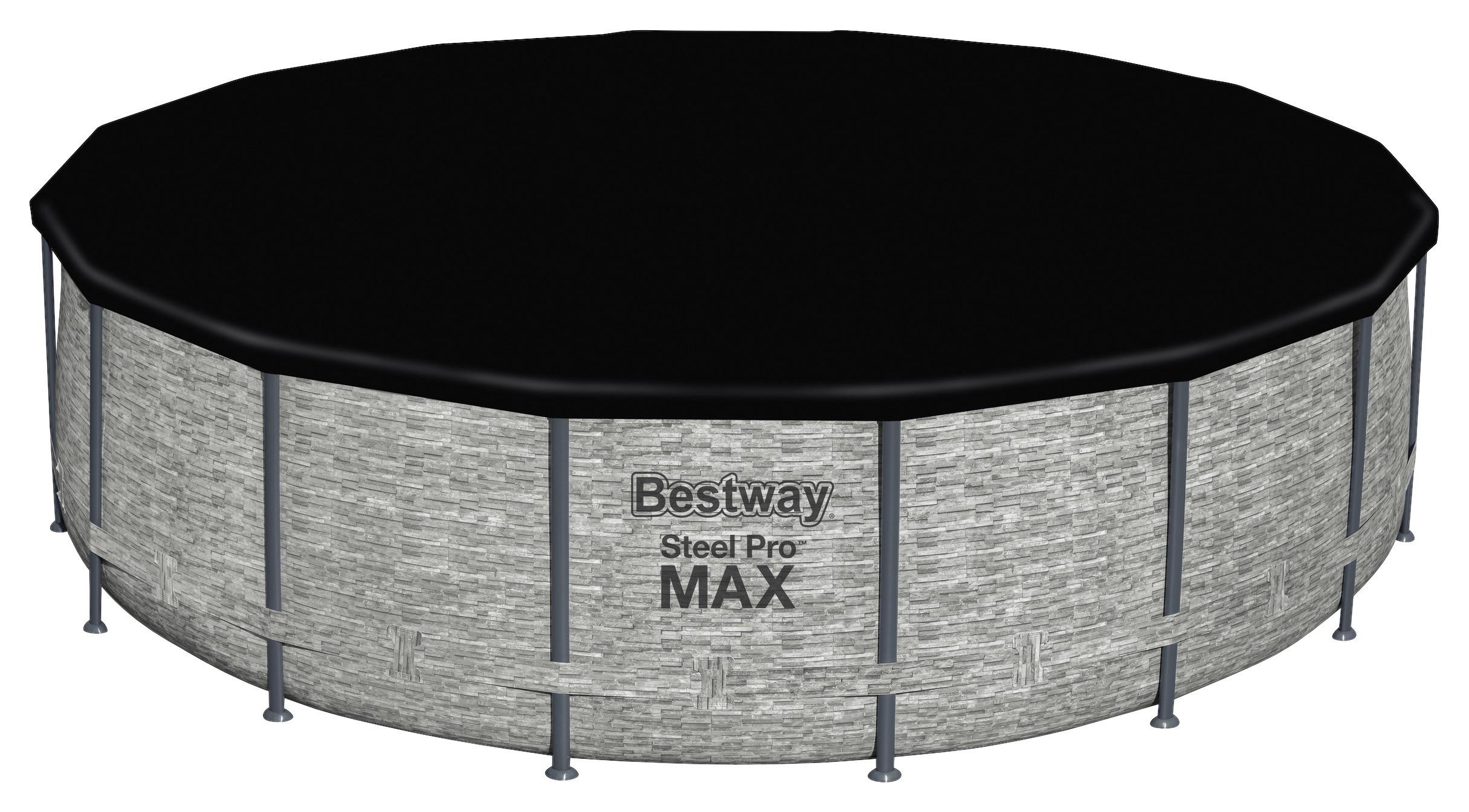 Pool-Set Alma - Blau/Grau, Basics, Kunststoff/Metall (488/122cm) - Bestway