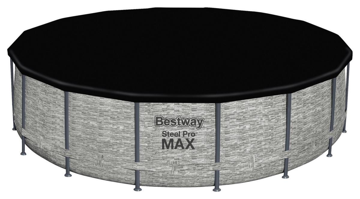 Pool-set Alma - Blau/Grau, Basics, Kunststoff/Metall (488/122cm) - Bestway