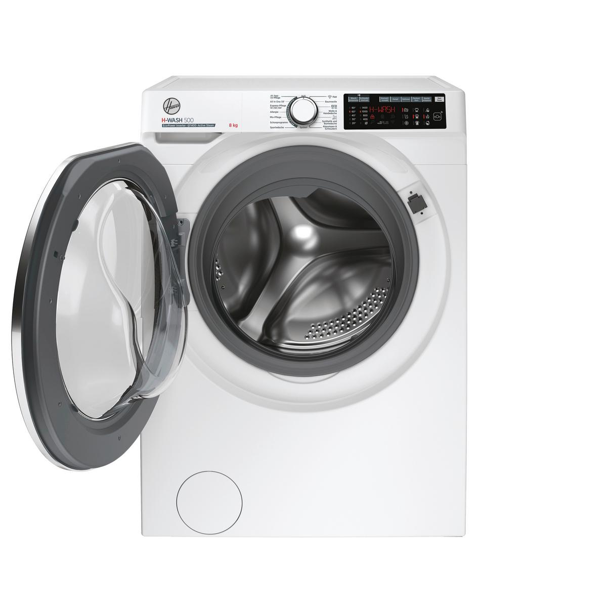 Waschmaschine Hoover Hwq 48amc/1-84 8 Kg 1400 U/Min - Weiß, Basics, Glas/Kunststoff (60/85/54cm) - Hoover