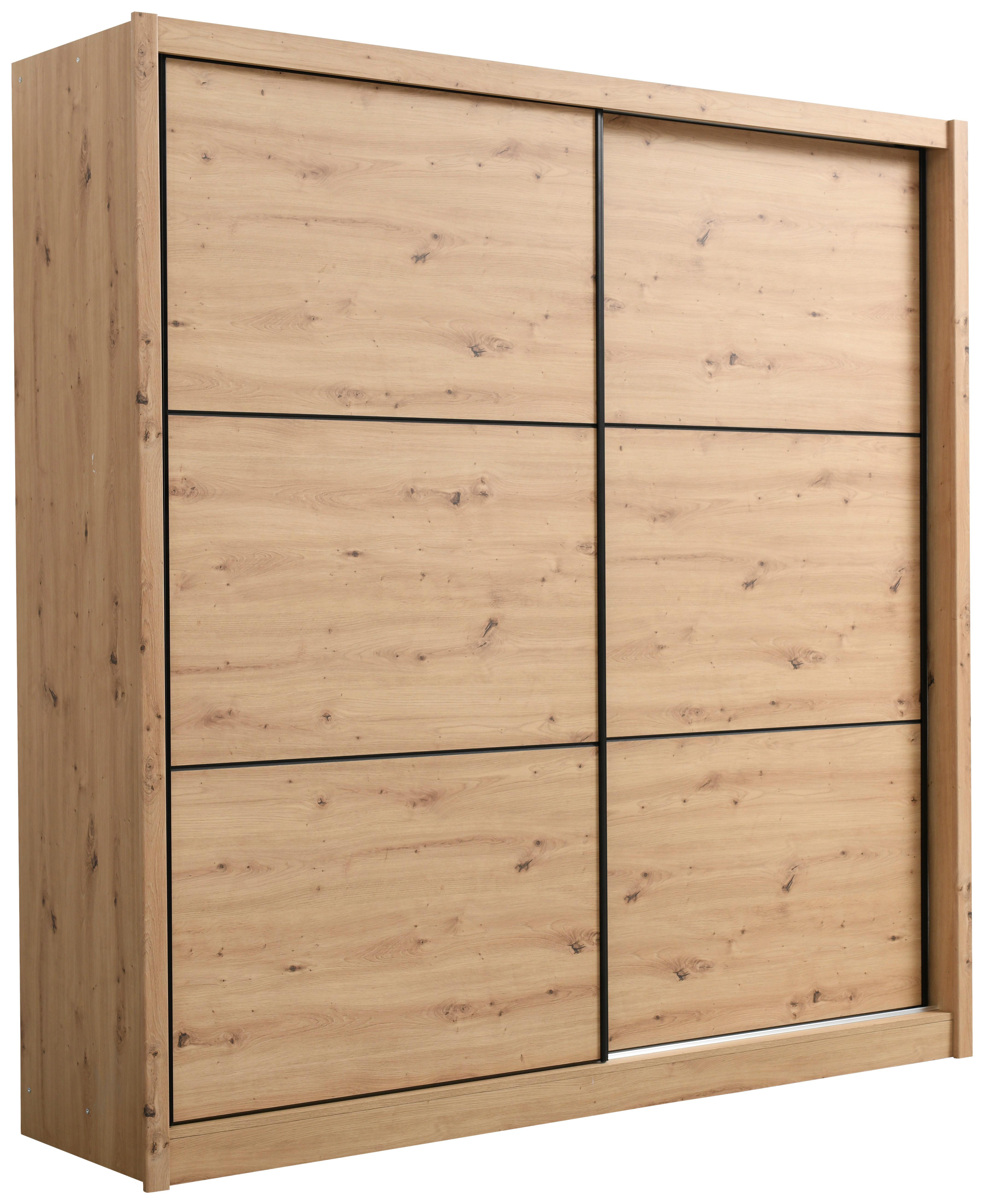 Tolóajtós Szekrény Navara 213/215,5 Cm - Artisan tölgy, Basics, faalapú anyag (213/215,5/60cm)