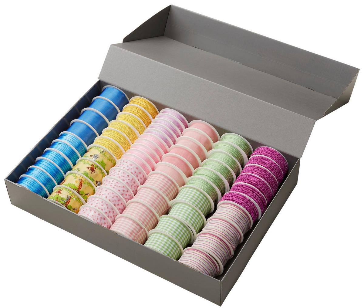 Geschenkband Flavienne Versch. Farben Kunststoff - Gelb/Rot, Kunststoff