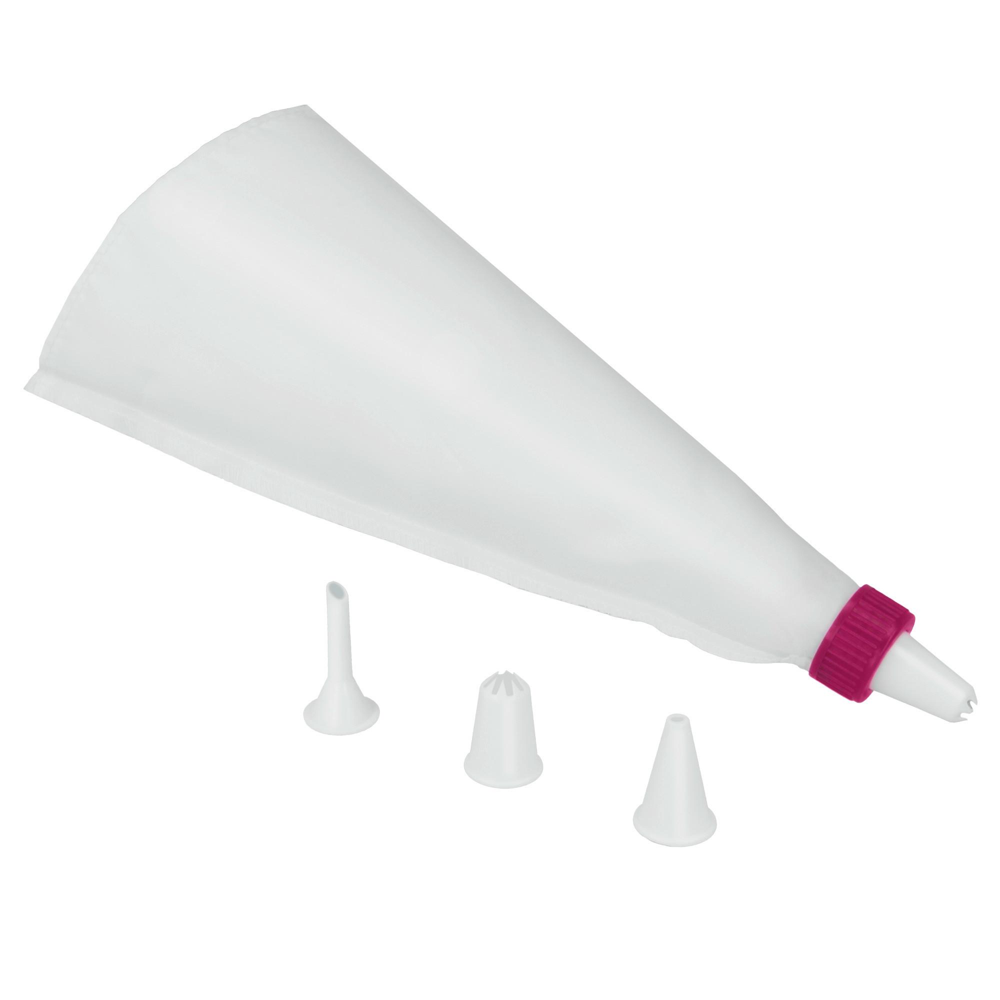 Spritzbeutelset Milan L: 22,7 cm inkl. 4 Tüllen - Weiß, Basics, Kunststoff (12/22,7/3,5cm) - Metaltex