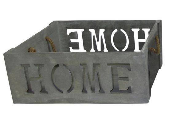 Kiste Home - Grau, Holzwerkstoff (38/15/28cm) - James Wood Kiste Home - Grau, Holzwerkstoff (38/15/28cm) - James Wood