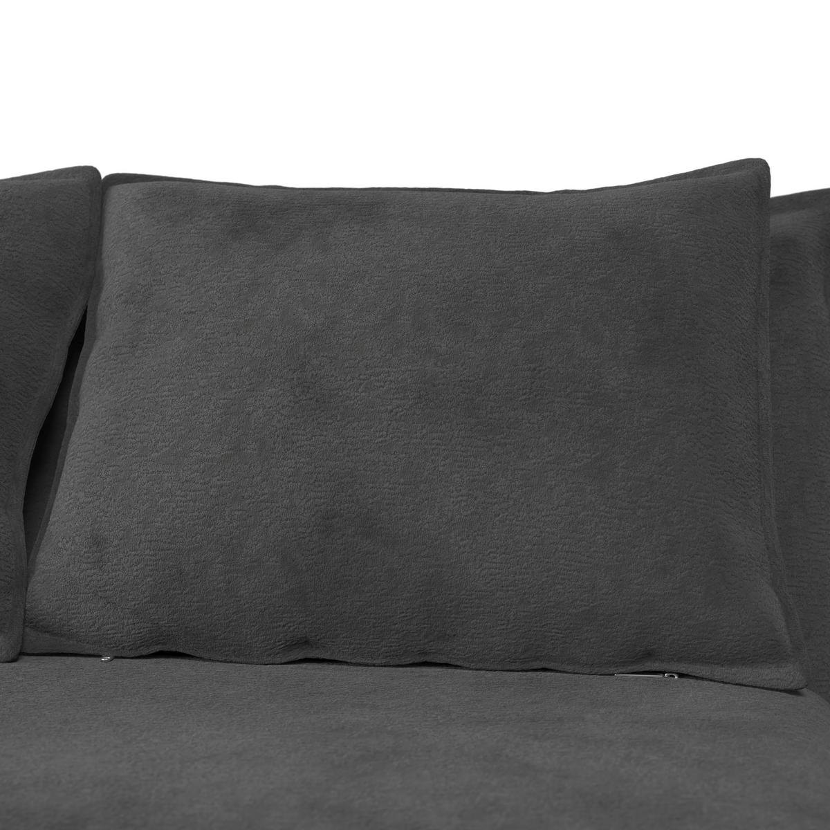 Rozkladacia pohovka BELLA, tmavosivá, max. 240 kg - prírodná farba/tmavosivá, Modern, kov/drevo (141/76/63cm) - Bessagi Home