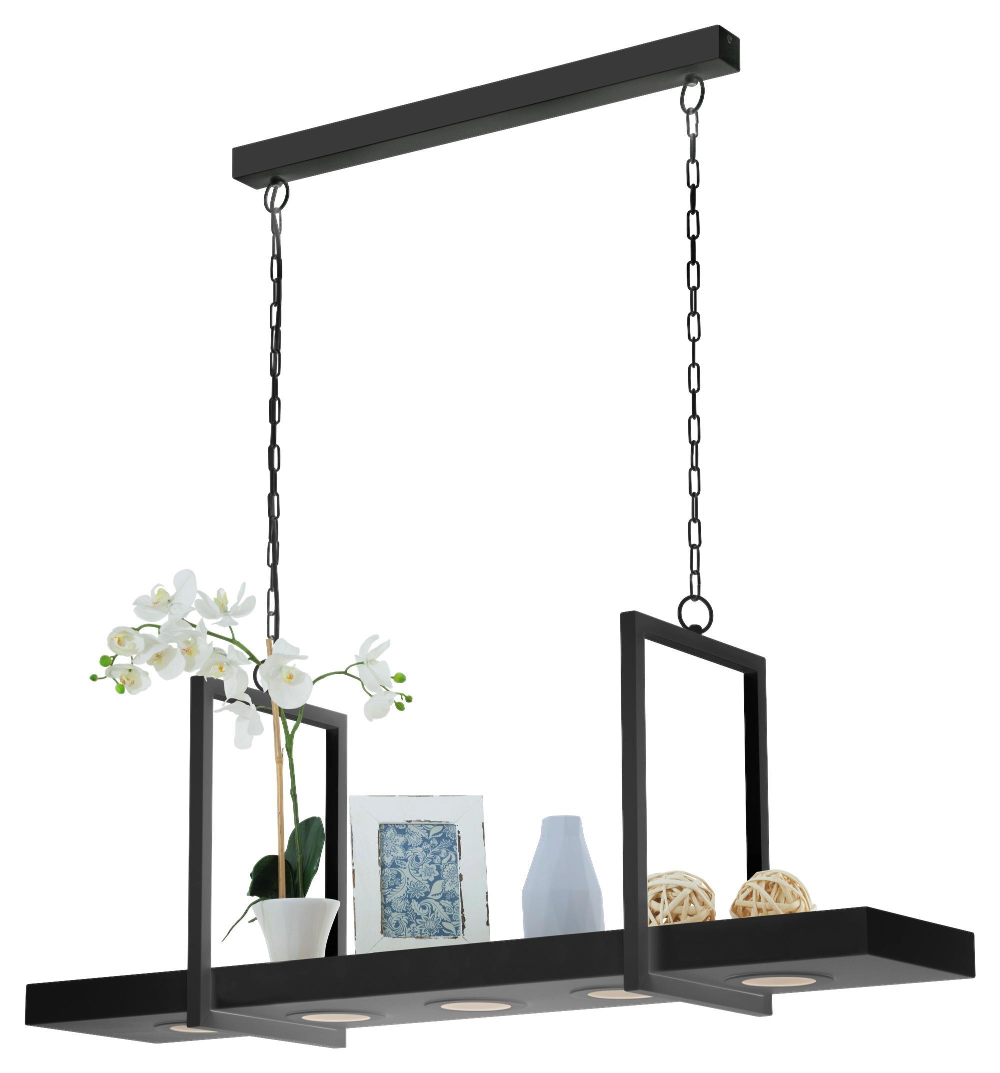 LED-hängeleuchte Calamona - Schwarz, MODERN, Kunststoff/Metall (115/29,5/110cm)