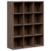 Regal Nepo Plus Bookshelf - Eichefarben/Schwarz, Design, Holzwerkstoff (114/146,5/38,5cm)