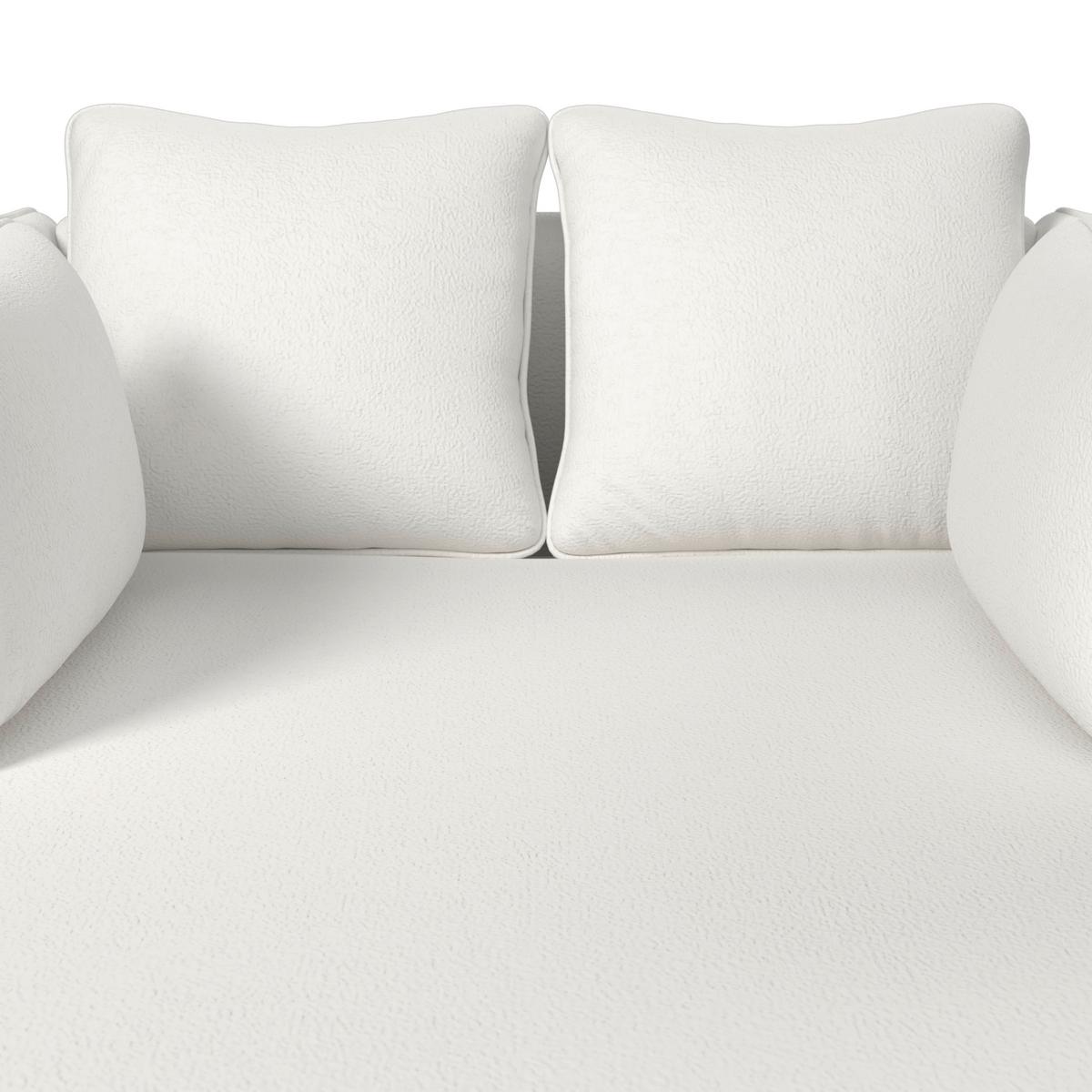 Relaxačné ležadlo SANDY, biela ženilka, max. 140 kg - čierna/biela, Modern, kov/drevo (120/74/160cm) - Bessagi Home