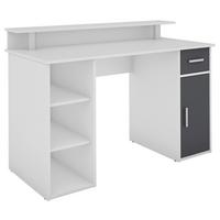 Schreibtisch B 55cm H 88 Cm Diego Weiß/anthrazit - Anthrazit/Weiß, LIFESTYLE, Holzwerkstoff (120/55/88cm) - MID.YOU