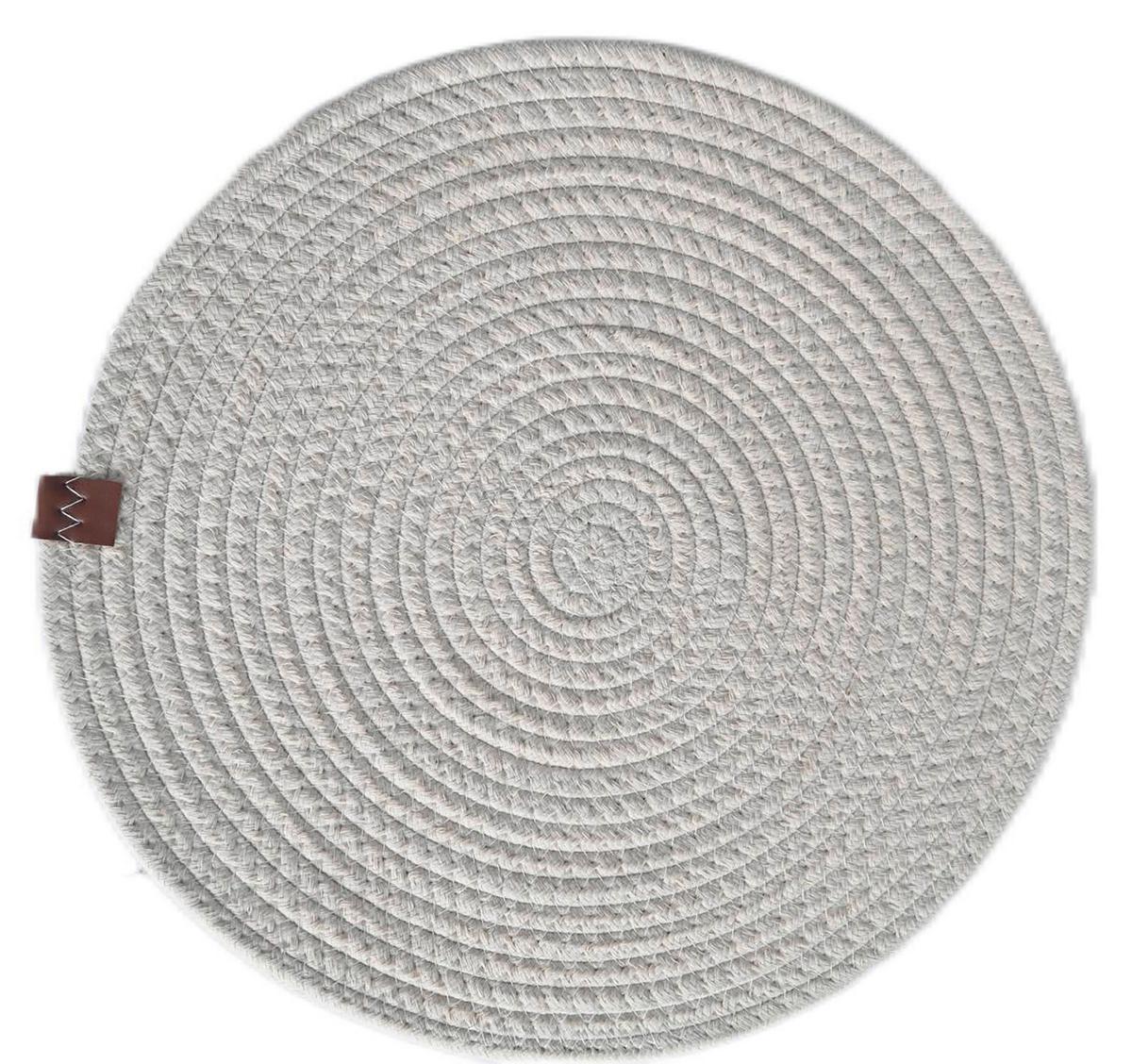 Tischset Alina - Creme, KONVENTIONELL, Leder/Textil (35cm) - James Wood