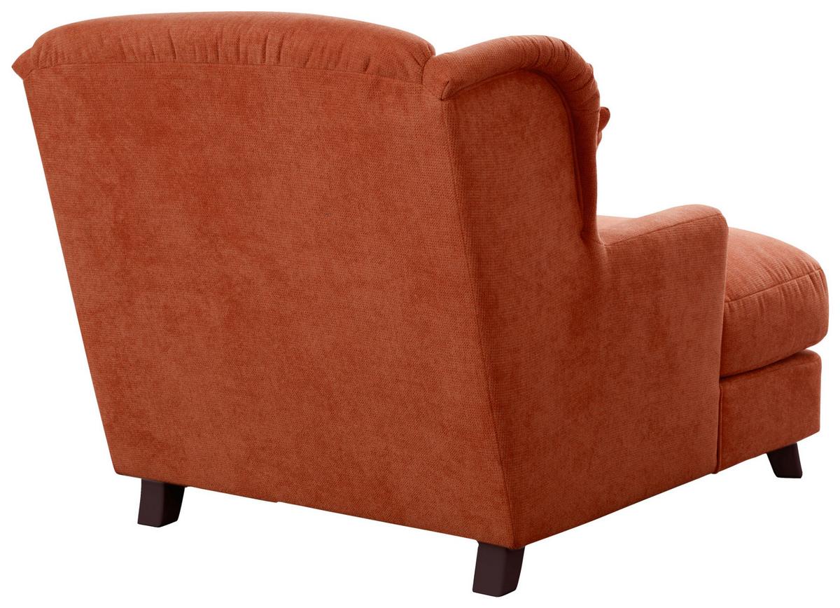 XXXL-Sessel Asado Terracotta teilmassiv, B: 109 cm - Dunkelbraun/Terracotta, MODERN, Holzwerkstoff/Textil (109/104/145cm) - Sit & More