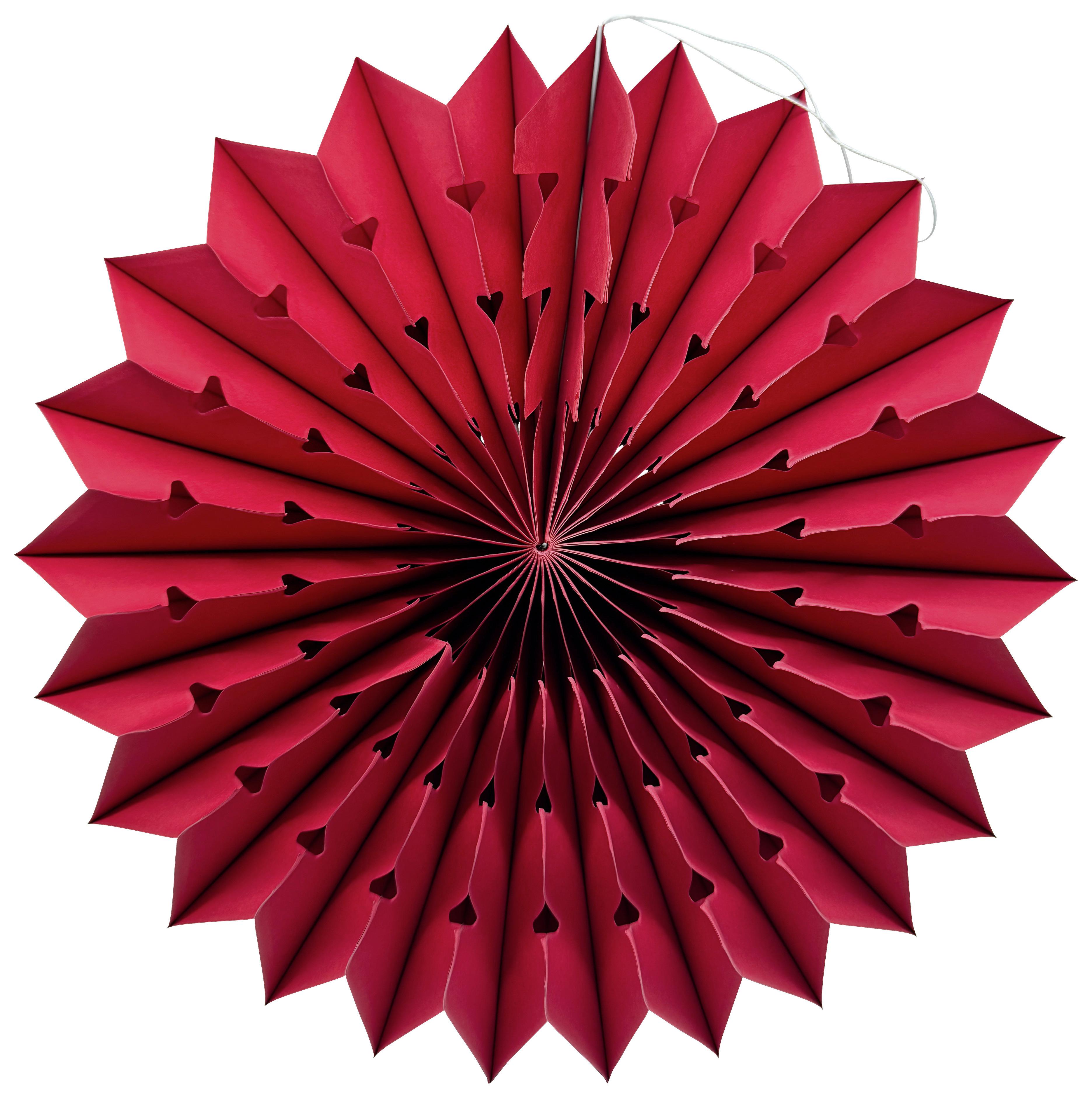 Dekorační hvězda JOLIE - červená, Konvenční, papír (20cm) - Mömax