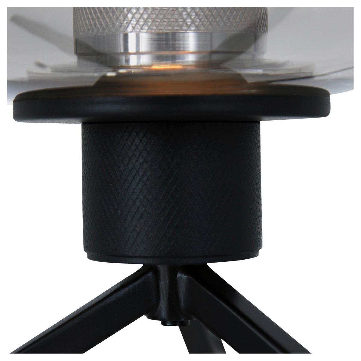 Tischleuchte Reflexion - Schwarz, Trend, Glas/Metall (22/22/22cm)