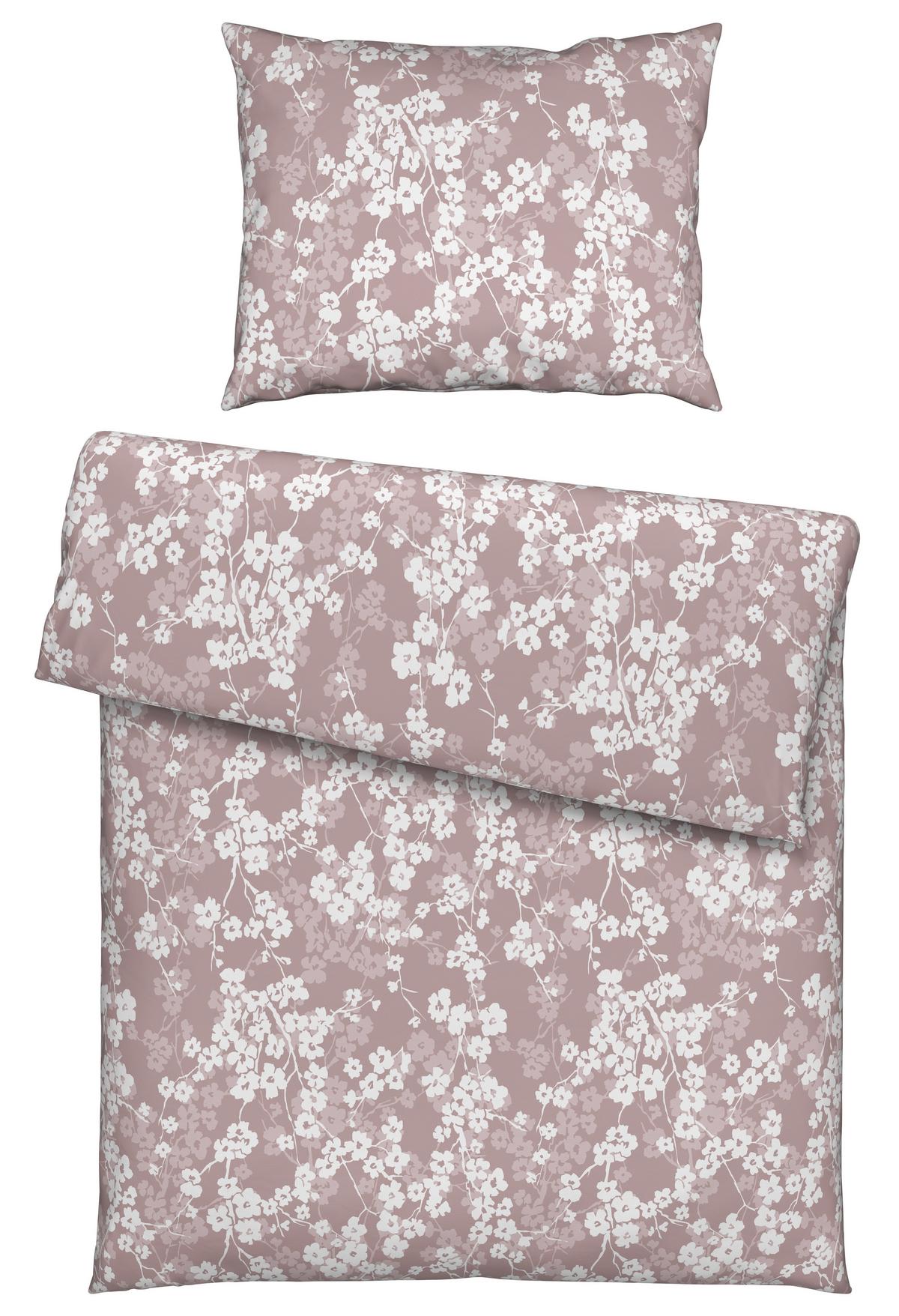 Posteľná bielizeň Catrin, 70/90 140/200cm - hnedofialová, Lifestyle, textil (140/200cm) - Modern Living